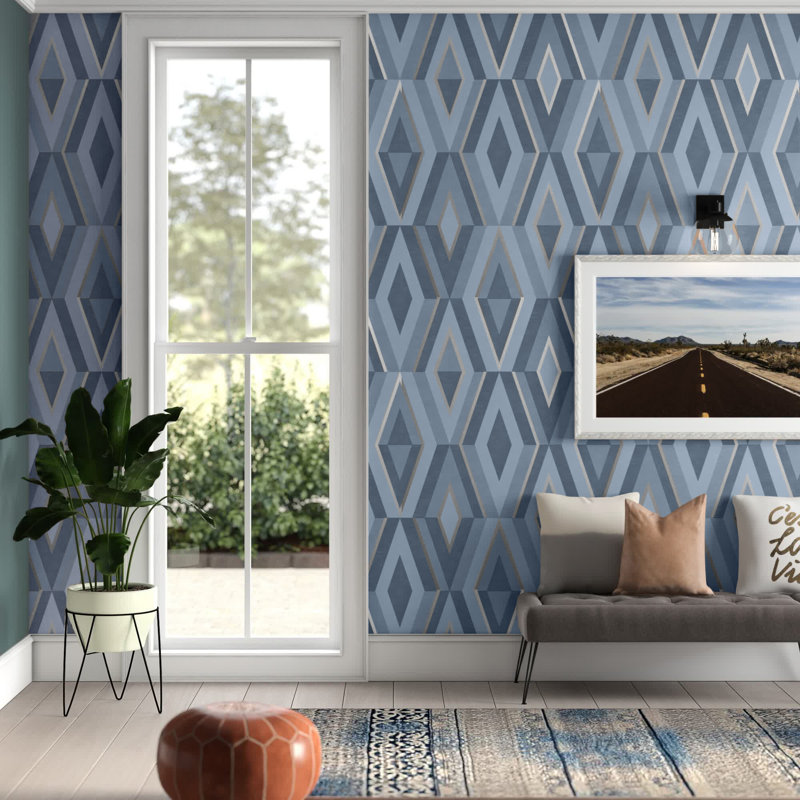 Rouleau de papier peint clinard L 33 po, Bleu