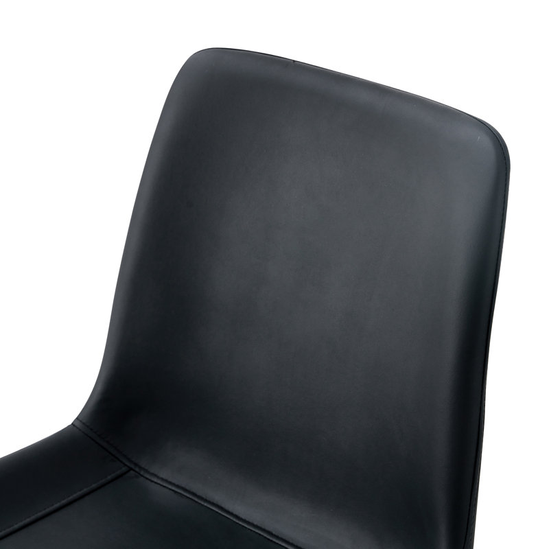 Ensemble de salle à manger 5 pièces avec chaises en métal et similicuir, rangement double couche, Noir