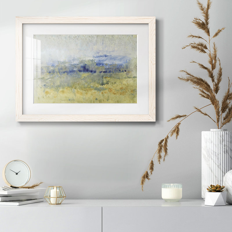 Open Terrain II - reproduction encadrée rustique avec tableau mat, Blanc, H 18 po x l 26 po x P 1,5 po