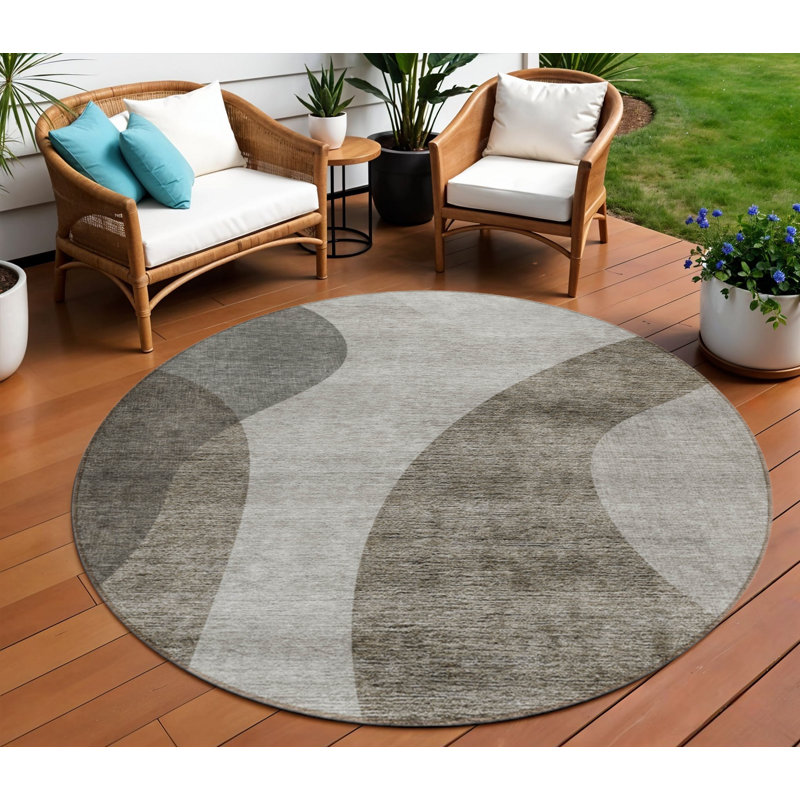 Tapis beige rond 8 po