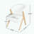 Modern Accent Chair – Angular Frame & Open Back – White
