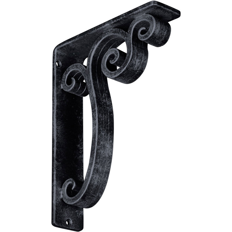 Support en fer forgé Avery, Étain antique, H 10 po x l 2 po x P 7,5 po