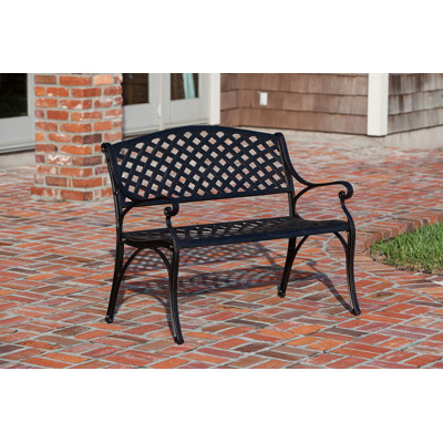 Banc de jardin en aluminium moulé Chamness