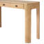 Console rustique en chêne avec 3 tiroirs, coins courbés, plateau de table de 150 lb, salon et couloir idéal