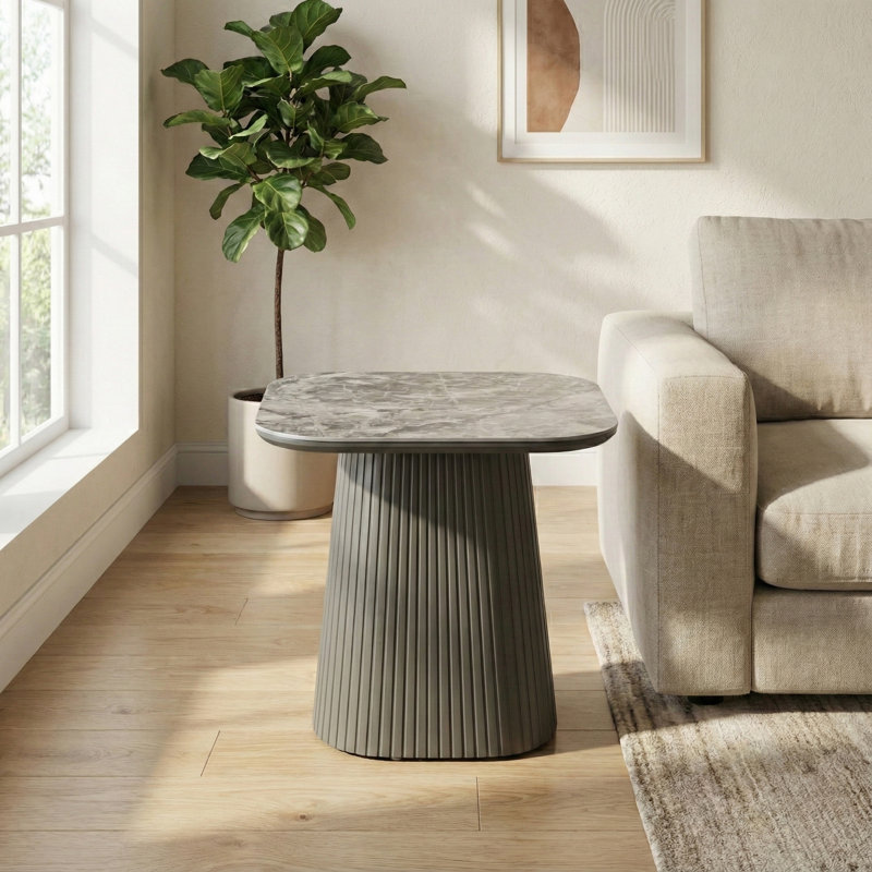 Decie Pedestal End Table