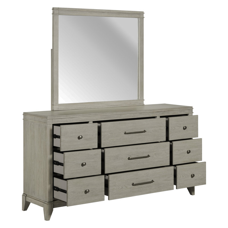 Grand lit, commode et miroir Aathan, Grand lit