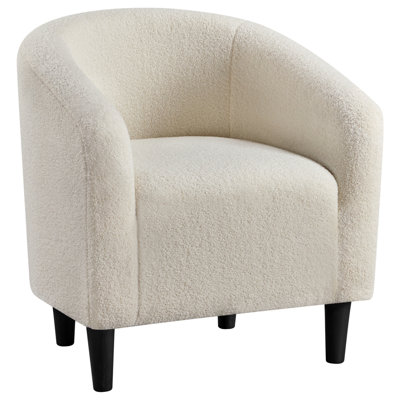 Upholstered Boucle Club Chair
