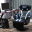 Fauteuil de jeu, fauteuil inclinable de course avec support lombaire, repose-pieds et porte-gobelet
