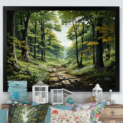 Benone Forest Monochrome Canopy - Forest Canvas Art