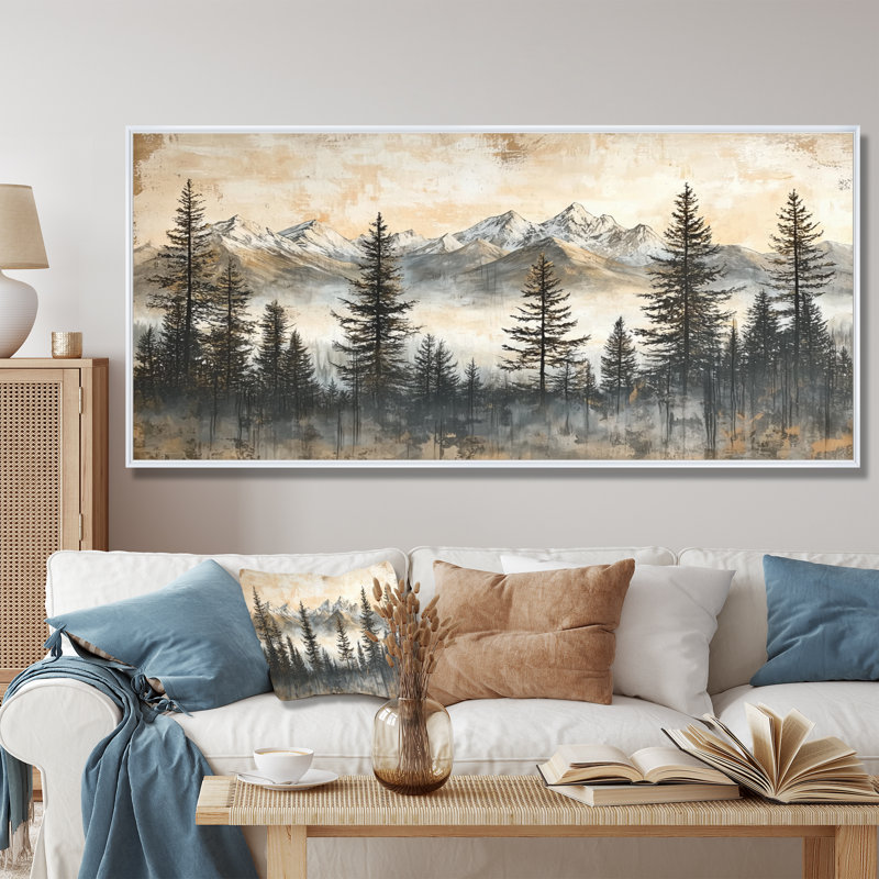 Gerarde - Landscapes Wall Art, H 28 po x l 60 po, Impression encadrée flottante, Blanc