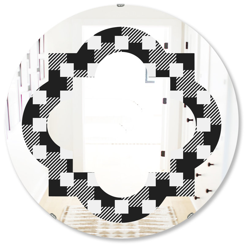 Miroir mural éclectique Quatrefoil, H 31,5 po x l po