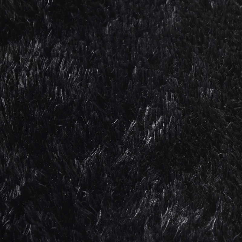 Shaggy Rug High Pile NAVARRA Black Polyester, Square 200cm