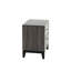 Table de chevet de chambre à coucher avec 2 tiroirs en gris et noir 2 tons - élément décoratif