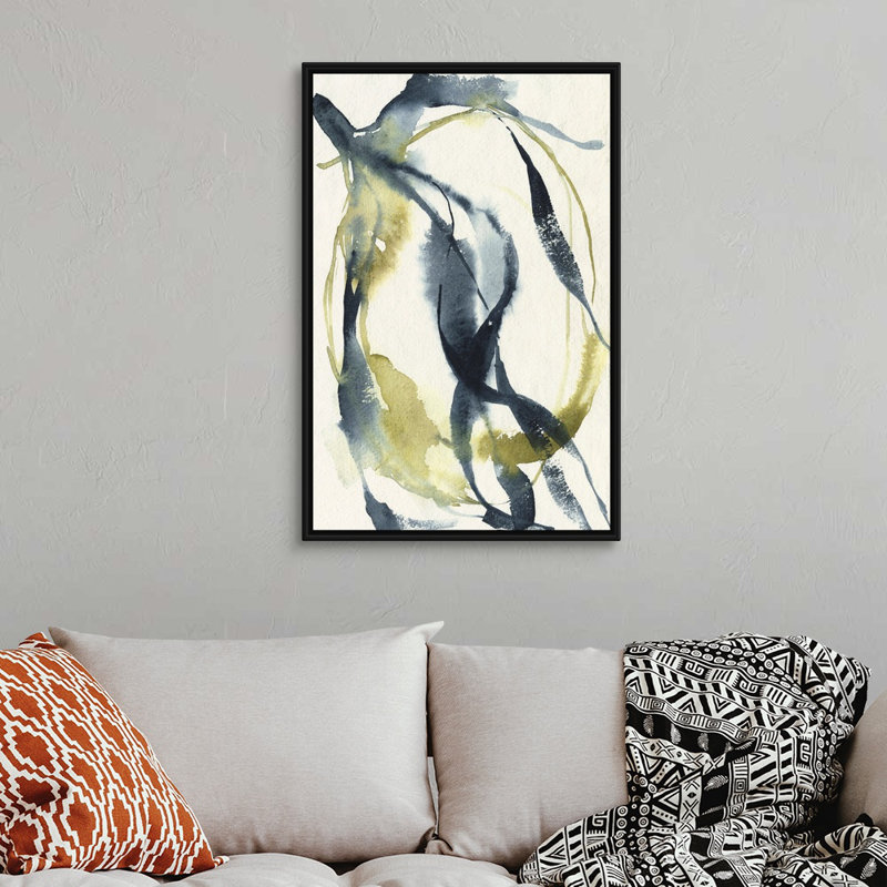 «Unwind II» par Jennifer Goldberger - reproduction d'art, Toile avec cadre noir, H 38 po x l 26 po x P 1,75 po