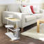 Tower Yamazaki Home Side Table With Storage Tier Shelves Narrow, Narrow Wooden And Metal End Table-1121121687