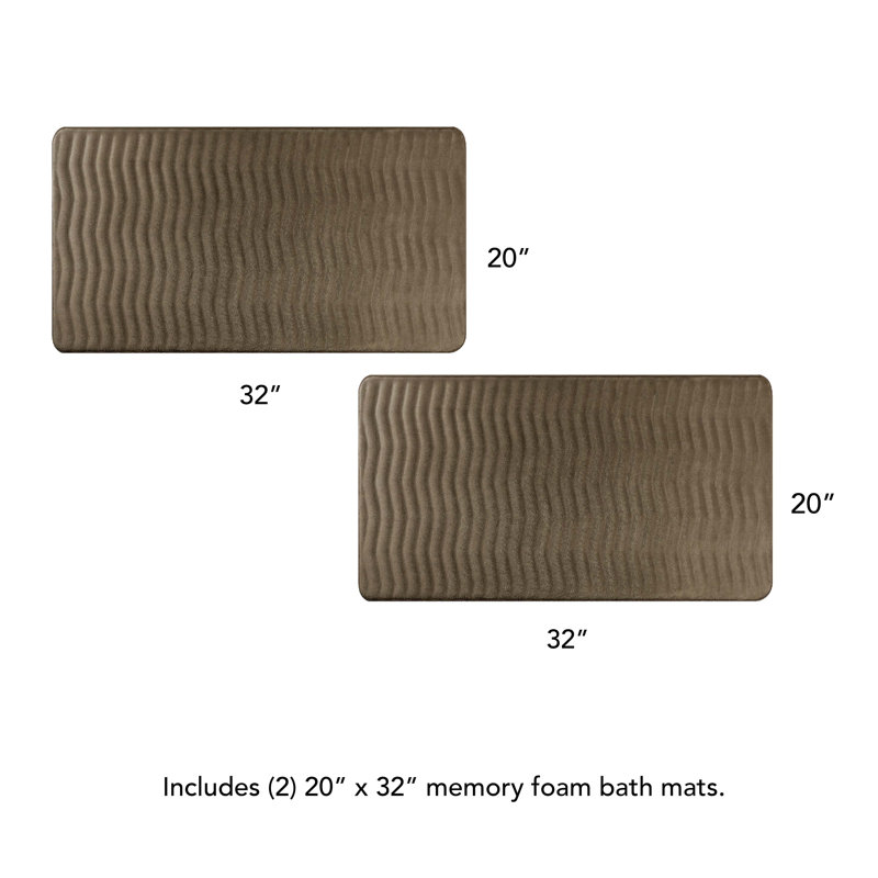 Memory Foam Non-Slip Bath Rug, Mocha