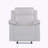 White Glider With Recliner Function With Led Light