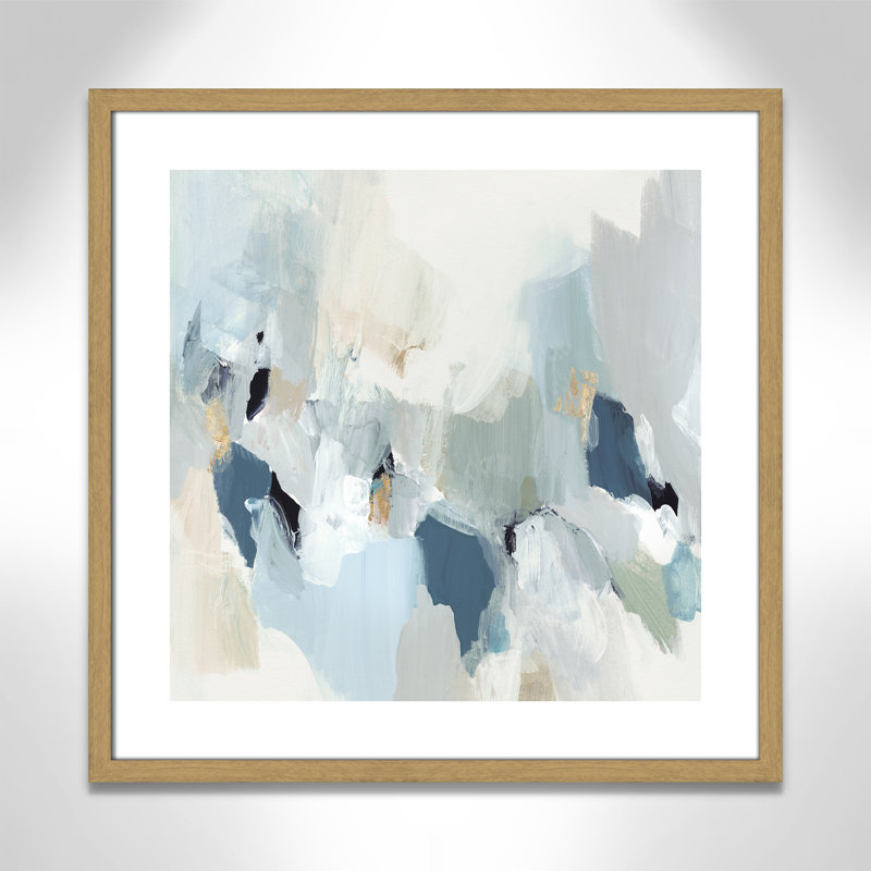 Little Talks " Little Talks II " by Isabelle Z, Beige Wood Framed Paper, 24.75" H x 24.75" W x 0.75" D