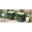 Ensemble de meuble-lavabo simple 60 po avec lavabo en céramique 60 po (séparé), ensemble de meuble-lavabo autoportant avec 3 tiroirs, armoire de rangement à cadre en bois, vert