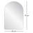 Arched Wall Mirror with Metal Frame-60994870