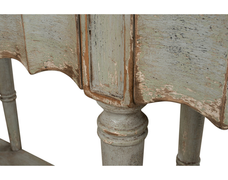Chantal 93'' W Solid Wood Console Table, Natural Pine/Sage