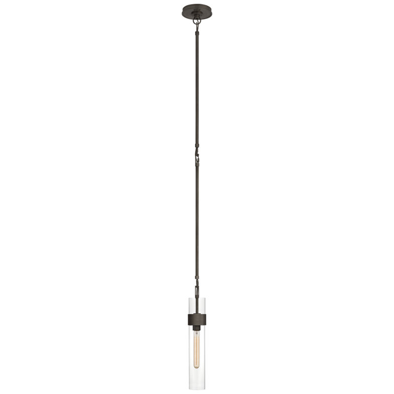 Ian K. Fowler Presidio Petite Pendant, Bronze, Clear, 15.75" H x 6.5" W x 6.5" D