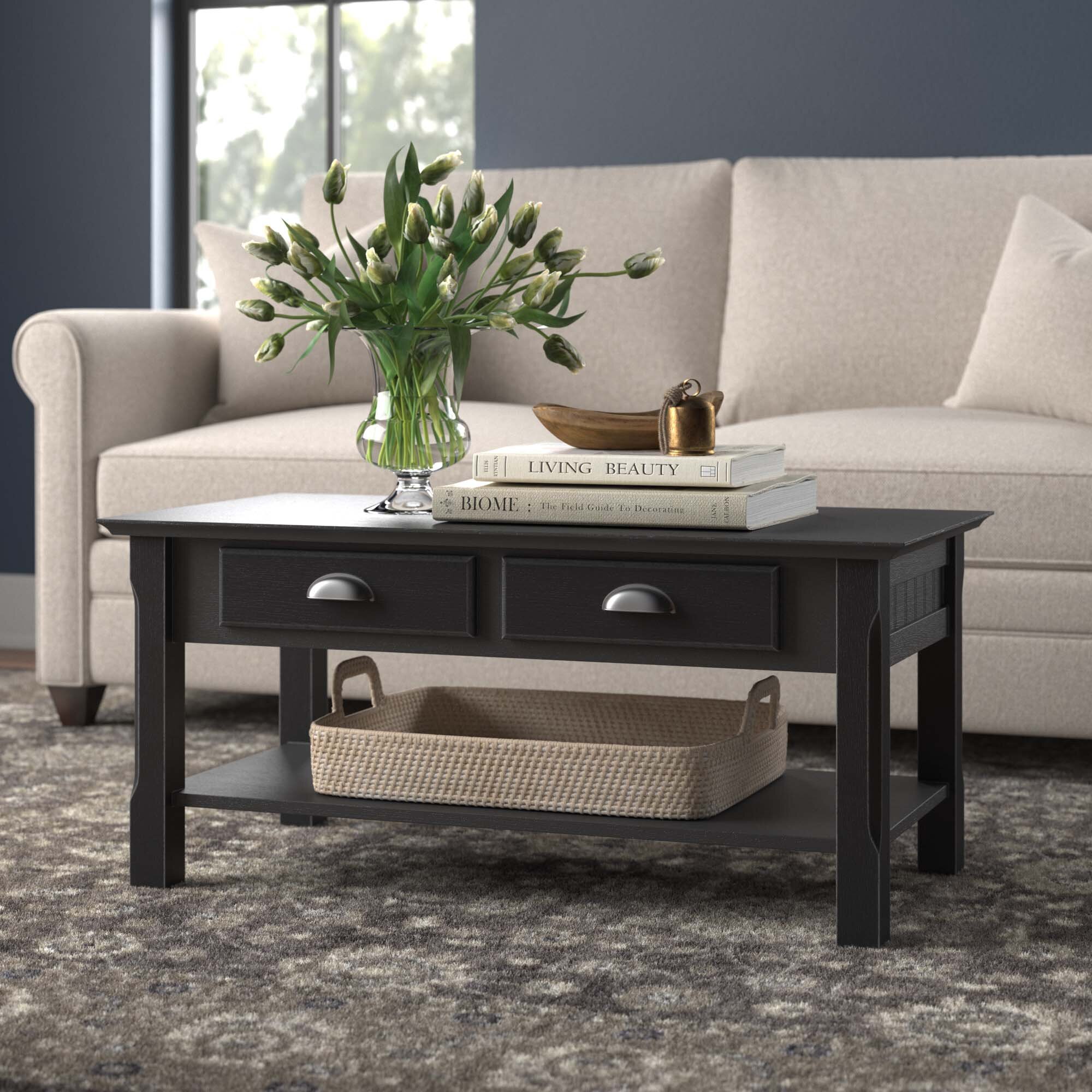 Sparta Black Lift Top Extendable Coffee Table with Storage Millwood Pines Color: Black