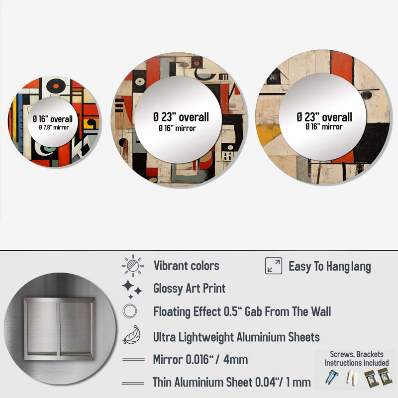 Chison Metal Round Mirror