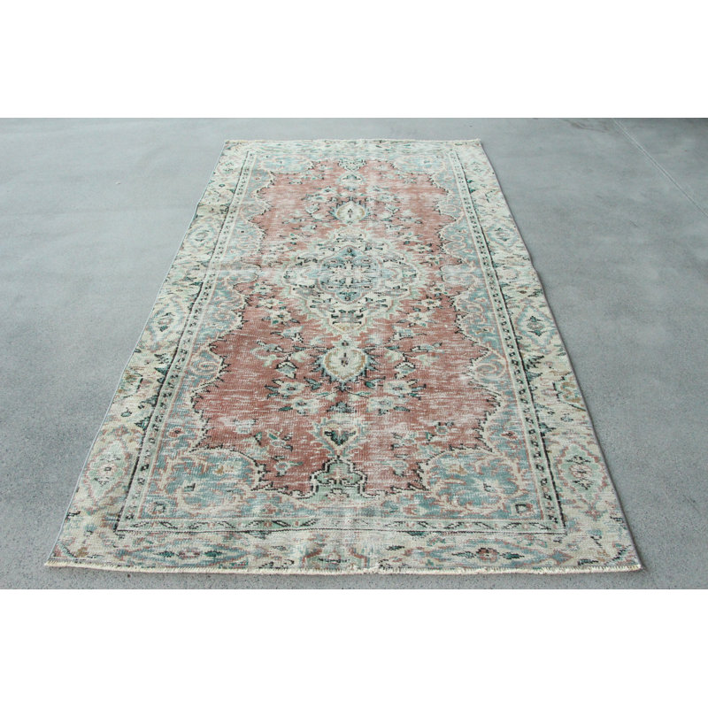 Charmant tapis turc rétro Oushak parfait pour la décoration classique