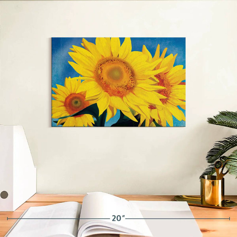 Harnek tournesol impressionniste, H 8 po x l 12 po