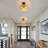 Boho Rattan 3-Light  Semi Flush Mount  (Bulb Not Include)