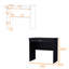 Bureau de rangement en wengé avec tiroir et tablette-216492356
