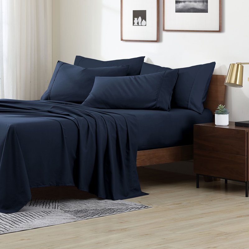 Swift Home Ultra-Soft 6-Piece Sheet Set with Extra Pillowcases - Essential 1800 Series Microfiber - Fits Mattress up to 14" Tall - Peach Fuzz, Durable, Easy Care