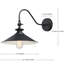 Sena Matte Black Metal Outdoor Adjustable Angle Barn Light