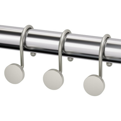 Heavy Duty Rust-Proof Shower Curtain Hooks With Smooth Glide For Durable And Decorative Bathroom Use