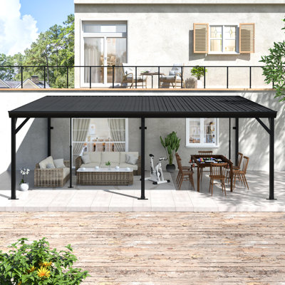 Pergola en aluminium avec auvent