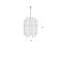 Luminaire suspendu géométrique simple 9 lumières