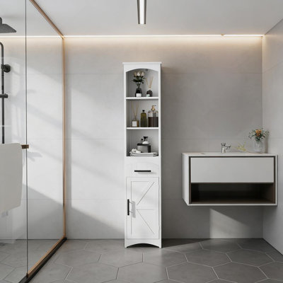 Narrow Cabinet With Drawer,Tall Slim Bathroom Storage Cabinet