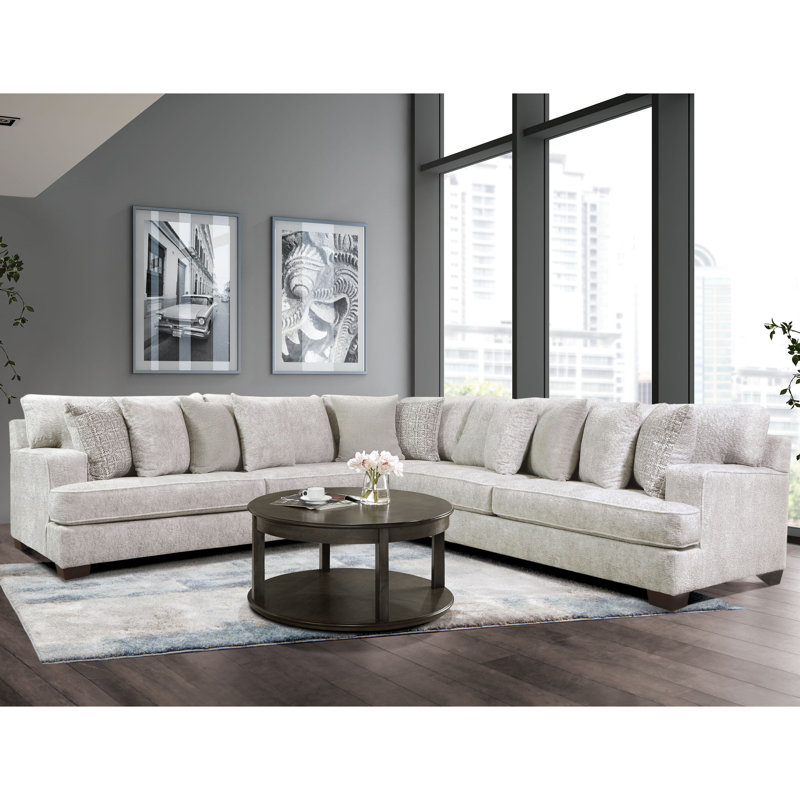 Canapé modulaire de coin rembourré de 131 po Araujo