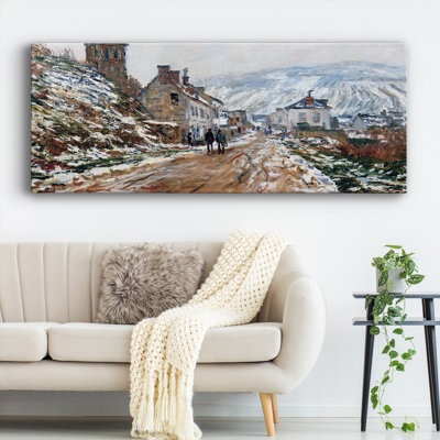 «The Road In Vetheuil In Winter, 1879», reproduction sur toile