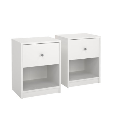 Ensemble de 2 tables de chevet 1 tiroir Clanton