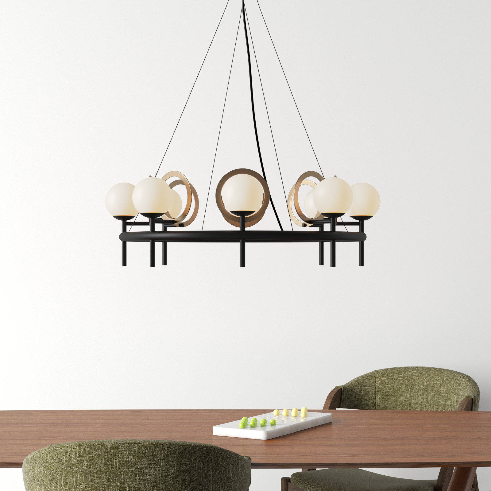Ryian 8 - Light Metal Chandelier