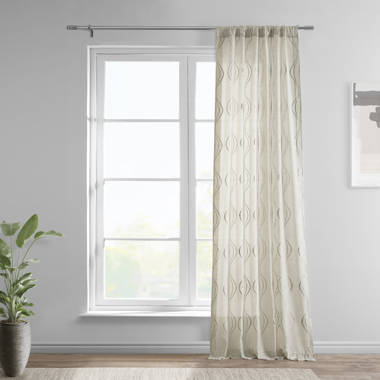 Elrene Bianca Semi-Sheer Window Curtain with Tassels 21192BLH