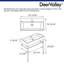 Lavabo de salle de bain console rectangulaire en céramique à trou simple 24 po avec trop-plein-91441099