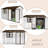 10ft x 8ft Garden Shelter with Window - Outdoor Metal Storage Shed-101459687