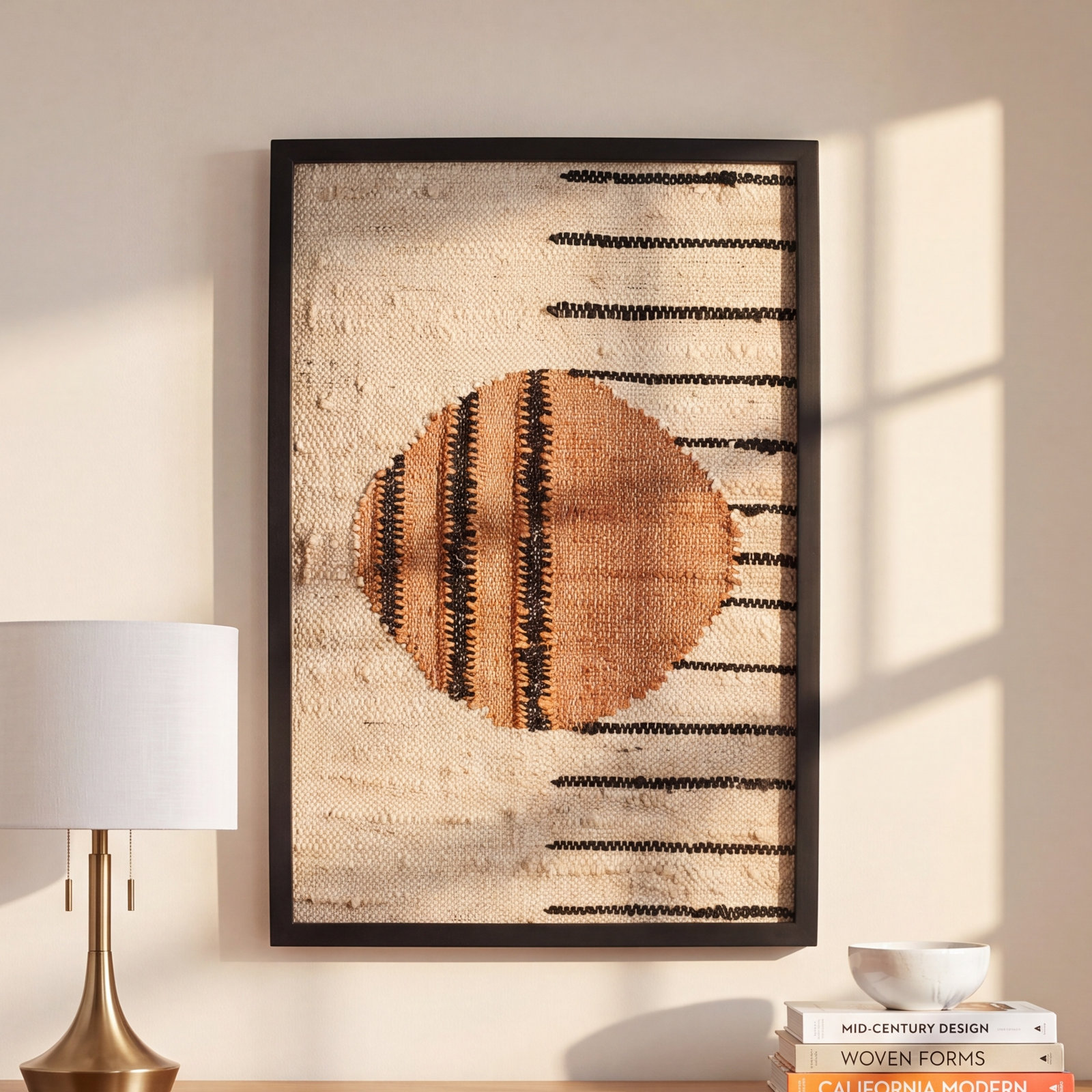 Circle Next To Lines Dimensional Wall Art