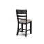 Mobilier de salle à manger en bois à dossier et échelle 2 pièces noir / gris