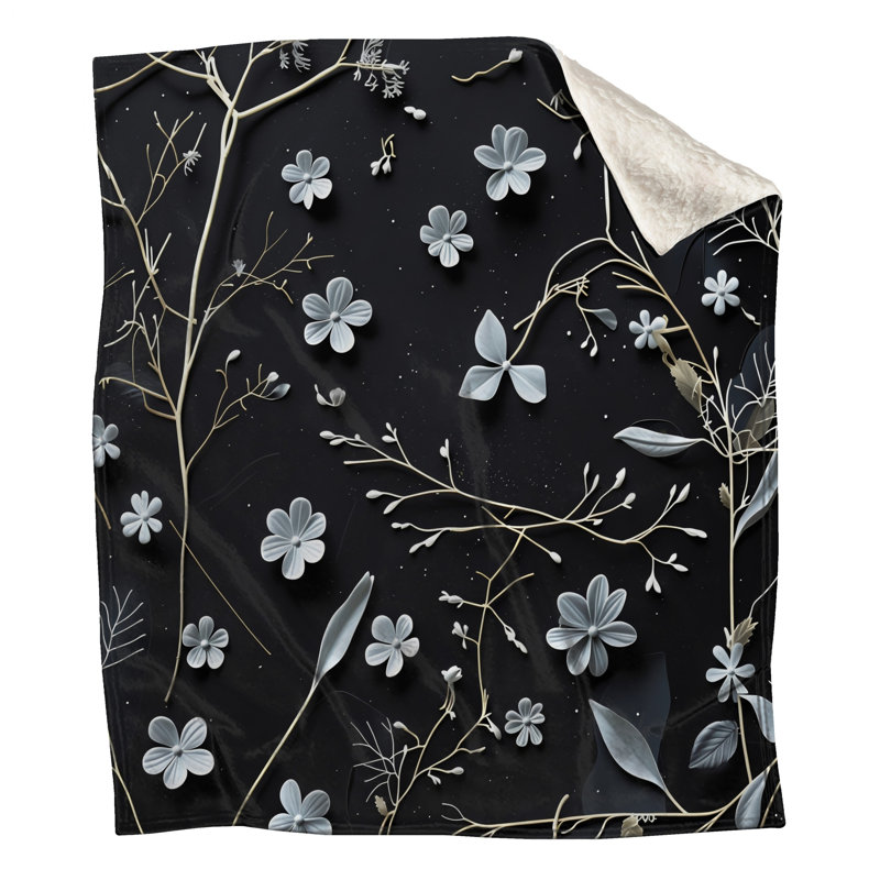 Jeté Floral, 50in W x 60in H