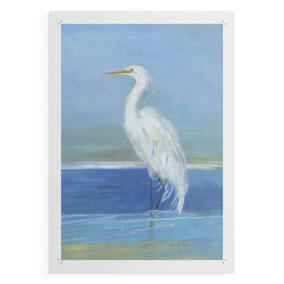 Wading Egret II -Canvas Print Only - NOT FRAMED