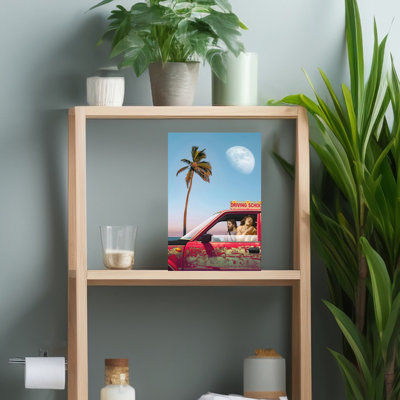 Contemporary Art Retro Surreal Abstract Palm Tree Landscape Nature Wall Art by Daniel Donocik - Wrapped Canvas Print